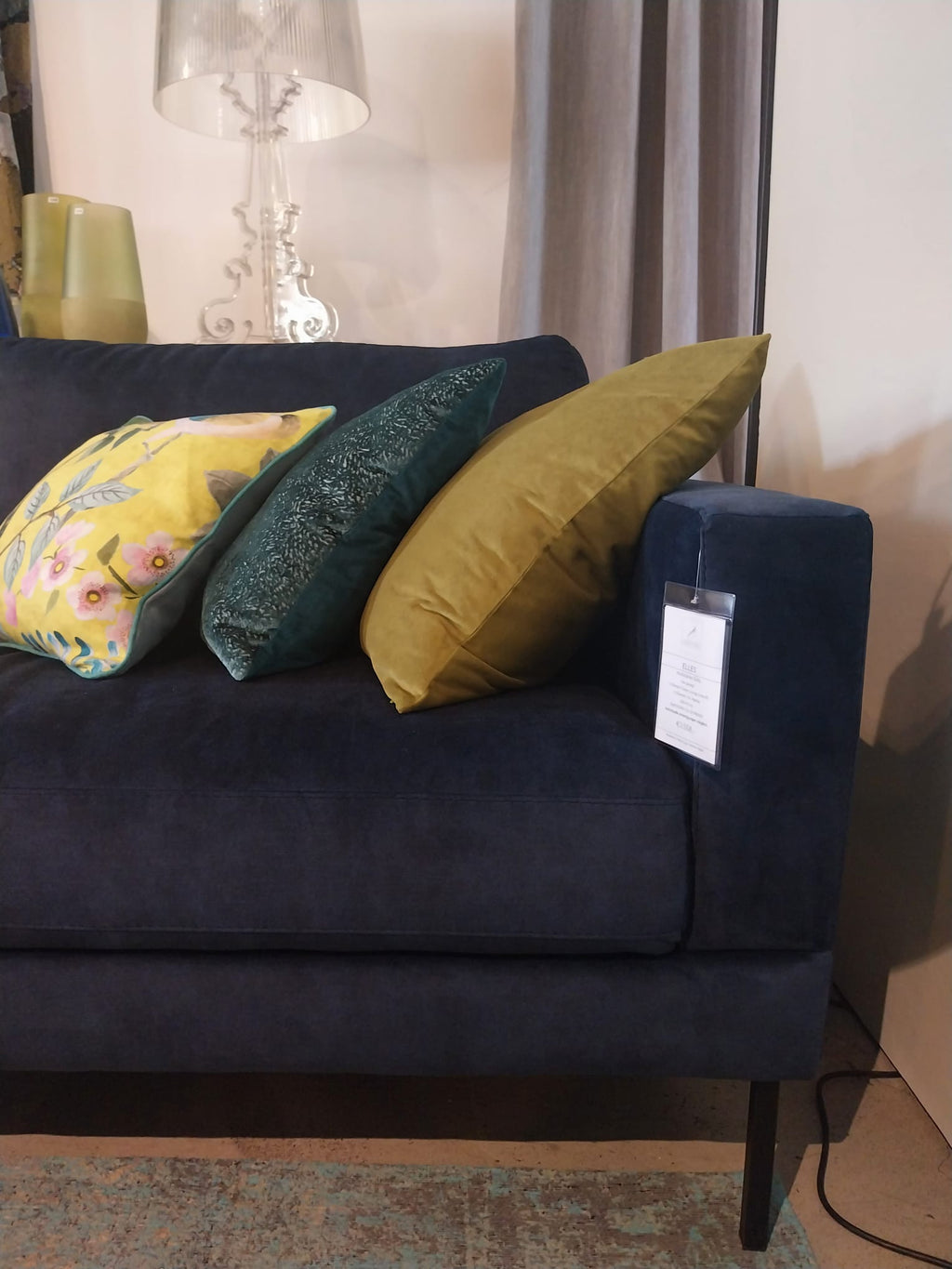 ZAWOH Home - Sofa "Elles". Bezug: Samt Blau