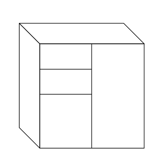Kommodenmodul 4 in 4 Farben. Highboard Connect - FORM 1